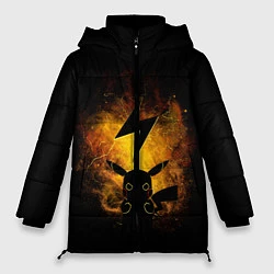 Куртка зимняя женская Пикачу, цвет: 3D-черный