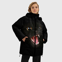 Куртка зимняя женская Злой Котик, цвет: 3D-черный — фото 2