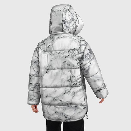 Женская зимняя куртка Мрамор / 3D-Светло-серый – фото 4