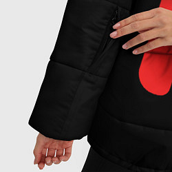 Куртка зимняя женская Единорог минимал, цвет: 3D-черный — фото 2
