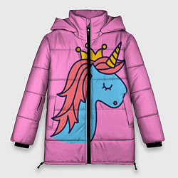 Куртка зимняя женская Принцесса единорогов, цвет: 3D-черный