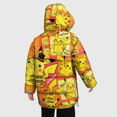 Женская зимняя куртка Pikachu / 3D-Черный – фото 4