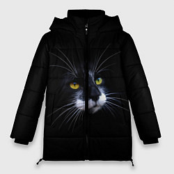 Куртка зимняя женская Кот, цвет: 3D-светло-серый