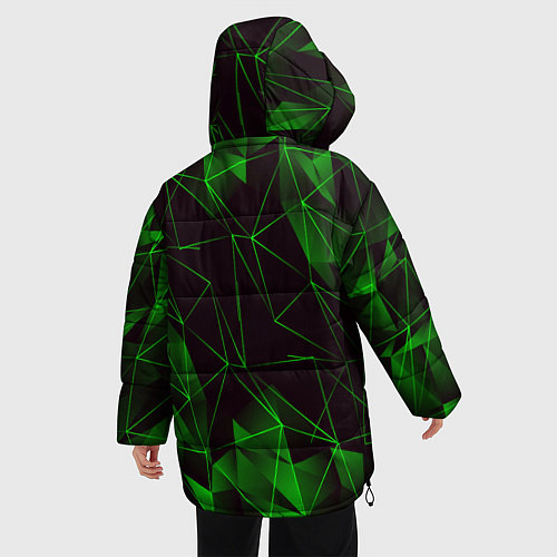 Женская зимняя куртка GREEN STRIPES / 3D-Черный – фото 4