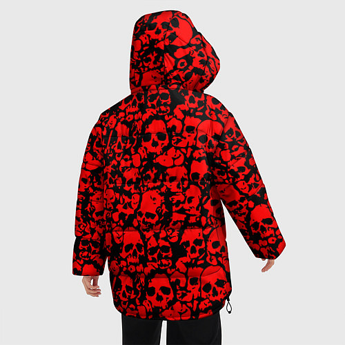 Женская зимняя куртка ЧЕРЕПА / 3D-Черный – фото 4