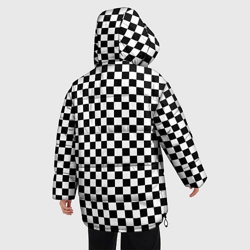 Женская зимняя куртка Шахматка мелкая / 3D-Черный – фото 4