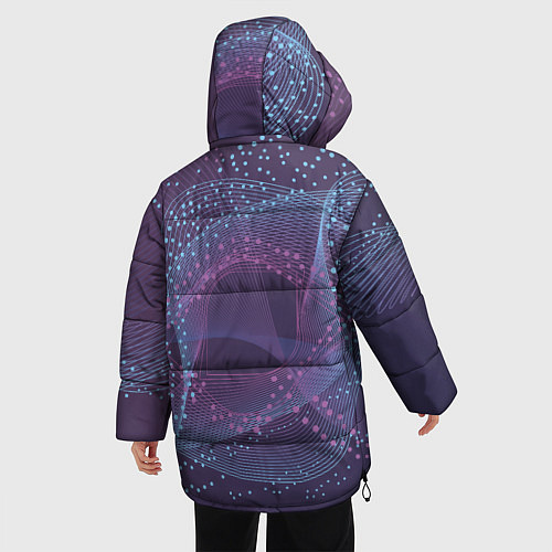 Женская зимняя куртка Абстрактный узор / 3D-Черный – фото 4
