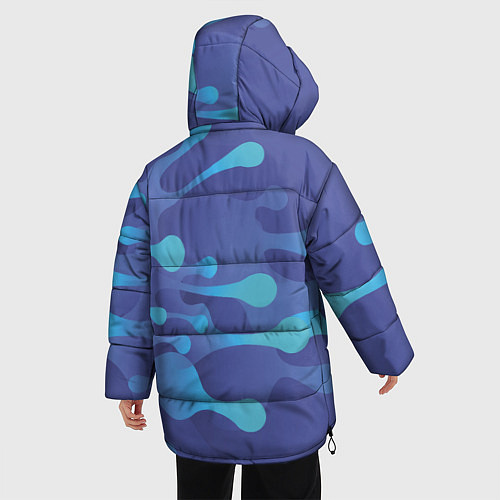 Женская зимняя куртка Абстрактные краски / 3D-Черный – фото 4