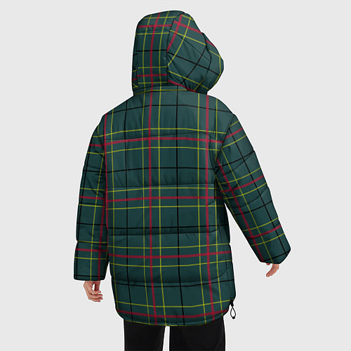 Женская зимняя куртка Шотландка / 3D-Черный – фото 4