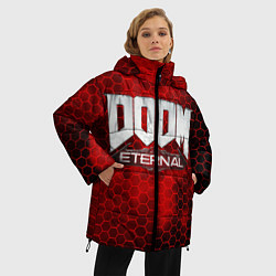 Куртка зимняя женская DOOM: ETERNAL, цвет: 3D-черный — фото 2