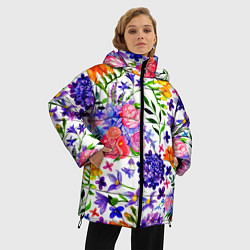 Куртка зимняя женская Весенняя пора Акварель, цвет: 3D-черный — фото 2