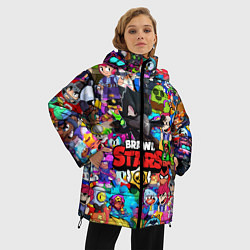 Куртка зимняя женская BRAWL STARS:CROW, цвет: 3D-черный — фото 2