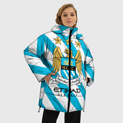 Куртка зимняя женская Манчестер Сити, цвет: 3D-красный — фото 2