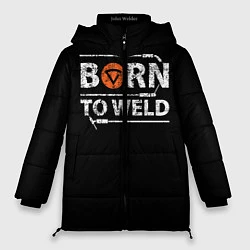 Куртка зимняя женская Рожден для сварки, цвет: 3D-черный