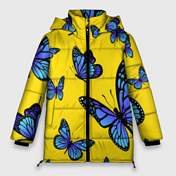 Куртка зимняя женская БАБОЧКИ, цвет: 3D-черный