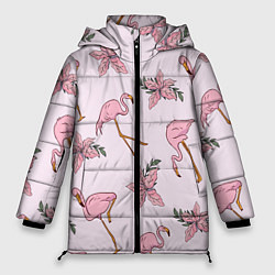 Женская зимняя куртка Розовый фламинго