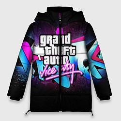 Куртка зимняя женская GTA:vice city, цвет: 3D-черный