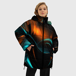 Куртка зимняя женская ABSTRACT COLOR, цвет: 3D-черный — фото 2
