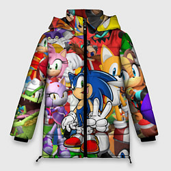 Куртка зимняя женская Sonic ПЕРСОНАЖИ, цвет: 3D-черный
