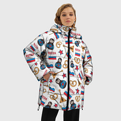 Куртка зимняя женская РОССИЯ УЗОР, цвет: 3D-светло-серый — фото 2
