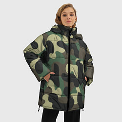 Куртка зимняя женская КАМУФЛЯЖ, цвет: 3D-черный — фото 2