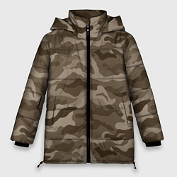 Куртка зимняя женская КАМУФЛЯЖ, цвет: 3D-черный