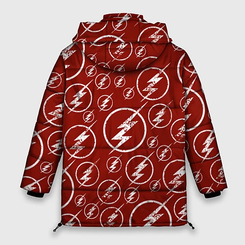 Женская зимняя куртка The Flash Logo Pattern / 3D-Светло-серый – фото 2
