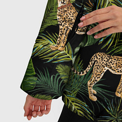 Куртка зимняя женская Versace Леопарды, цвет: 3D-светло-серый — фото 2