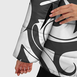 Куртка зимняя женская Узоры, цвет: 3D-черный — фото 2
