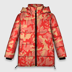 Куртка зимняя женская Оранжевый камуфляж, цвет: 3D-светло-серый
