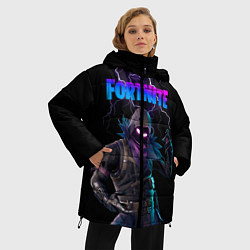 Куртка зимняя женская Raven Fortnite, цвет: 3D-светло-серый — фото 2