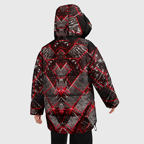 Женская зимняя куртка Текстура / 3D-Черный – фото 4