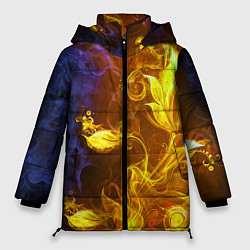 Женская зимняя куртка Огненный цветок