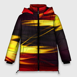 Куртка зимняя женская Языки Пламени, цвет: 3D-черный
