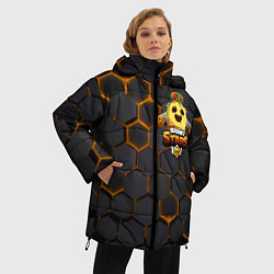 Куртка зимняя женская Brawl Stars Robot Spike, цвет: 3D-черный — фото 2