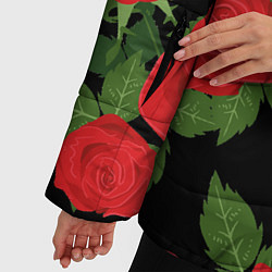 Куртка зимняя женская Payton Moormeier Розы, цвет: 3D-черный — фото 2