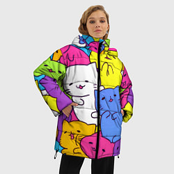 Куртка зимняя женская МИЛЫЕ КОТЯТКИ, цвет: 3D-черный — фото 2