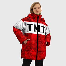 Куртка зимняя женская Minecraft, цвет: 3D-красный — фото 2