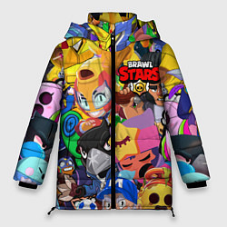 Куртка зимняя женская BRAWL STARS, цвет: 3D-черный