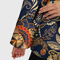 Куртка зимняя женская Узор орнамент цветы этно, цвет: 3D-светло-серый — фото 2