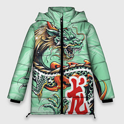 Женская зимняя куртка Изумрудный дракон