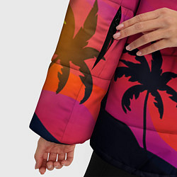 Куртка зимняя женская Тропический пляж, цвет: 3D-черный — фото 2