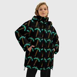 Куртка зимняя женская Майнкрафт Кирка, цвет: 3D-светло-серый — фото 2