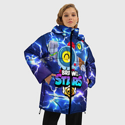 Куртка зимняя женская БРАВЛ СТАРС НАНИ МОЛНИИ, цвет: 3D-черный — фото 2