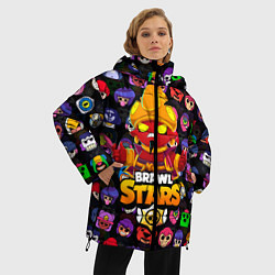 Куртка зимняя женская BRAWL STARS EVIL GENE ДЖИН, цвет: 3D-черный — фото 2
