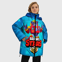 Куртка зимняя женская Вольт - Brawl Stars, цвет: 3D-черный — фото 2
