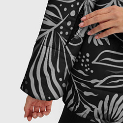 Куртка зимняя женская Флора Черно Белая, цвет: 3D-черный — фото 2