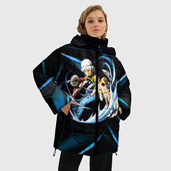 Куртка зимняя женская Ван Пис Трафальгар Ло, цвет: 3D-красный — фото 2