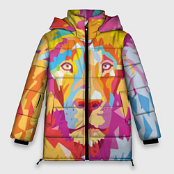 Женская зимняя куртка Акварельный лев