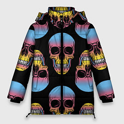 Женская зимняя куртка Neon skull!